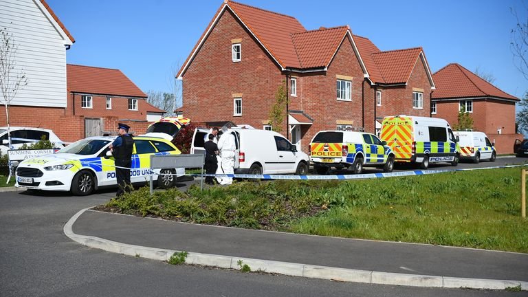 Police also searched for an address in Aylesham in connection with Ms James'  murder on April 27
