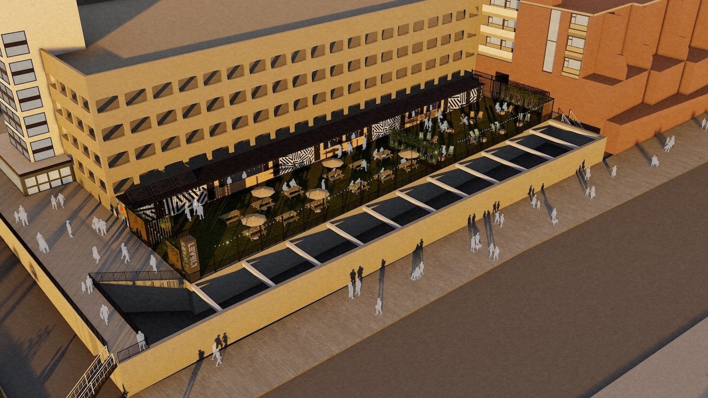 Plans for a new pop-up terrace have been submitted for the Worthing waterfront