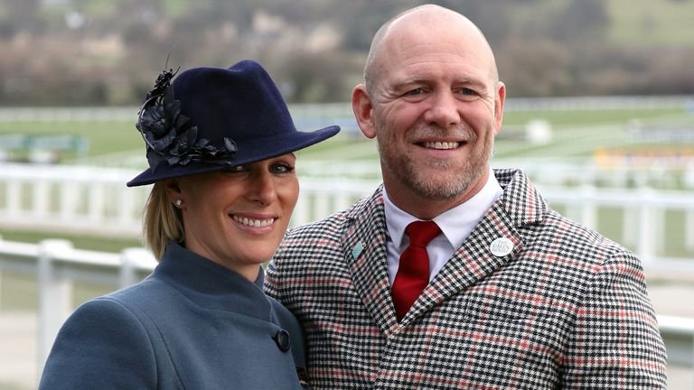 File photo dated 12/3/2020 of Zara Tindall and Mike Tindall during day three of the Cheltenham Festival at Cheltenham Racecourse.  Mike Tindall has announced that his wife Zara, the Queen's granddaughter, is pregnant with their third child.