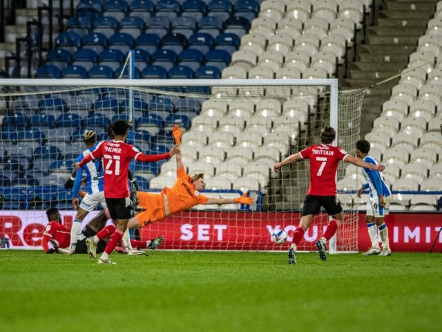 DESERVED: Punished Daryl Dike watches his goal find the net