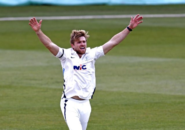 Yorkshire's David Willey appeals during day 2 of the LV = Insurance County Championship game between Kent and Yorkshire at Spitfire Ground, Canterbury (Image: Max Flego)