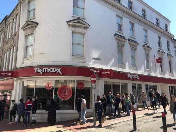 The Argus: Queues outside TK Maxx today