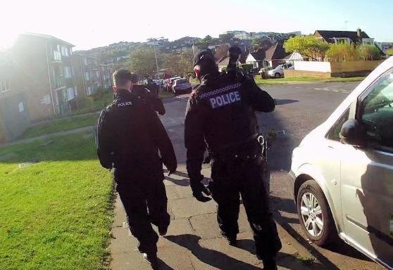 Officers rushed to property in Saltdean after receiving reports of suspected drug trafficking