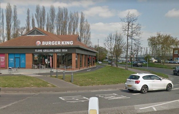 The incident took place in the Burger King parking lot in Shripney Road, Bognor