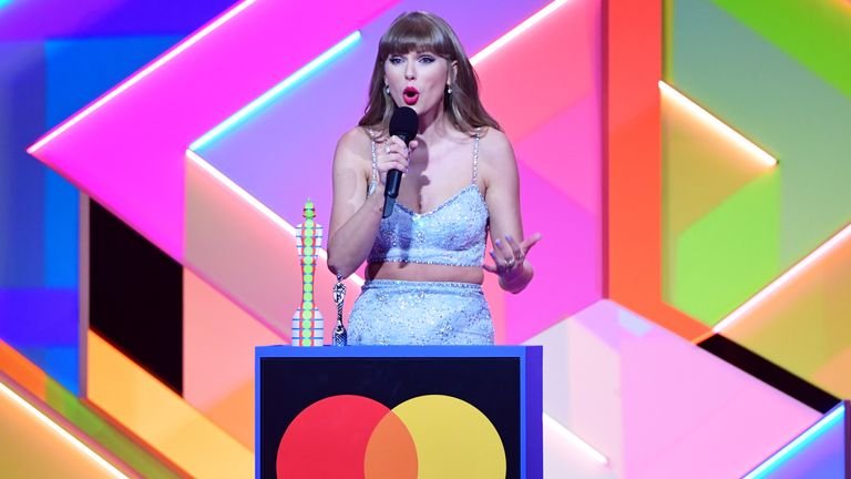 Taylor Swift was named this year's British world icon