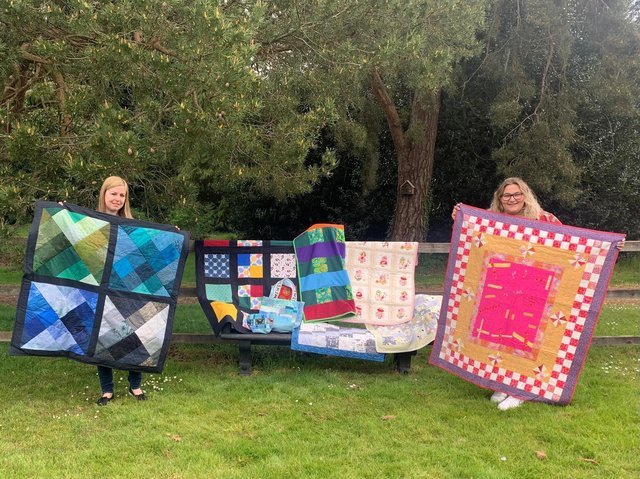 Just a few of the handmade blankets and quilts that are offered to sick, vulnerable or traumatized children