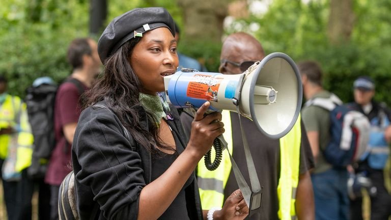 Sasha Johnson at a Black Lives Matter protest in London in June 2020. Pic: Maja Smiejkowska / Shutterstock