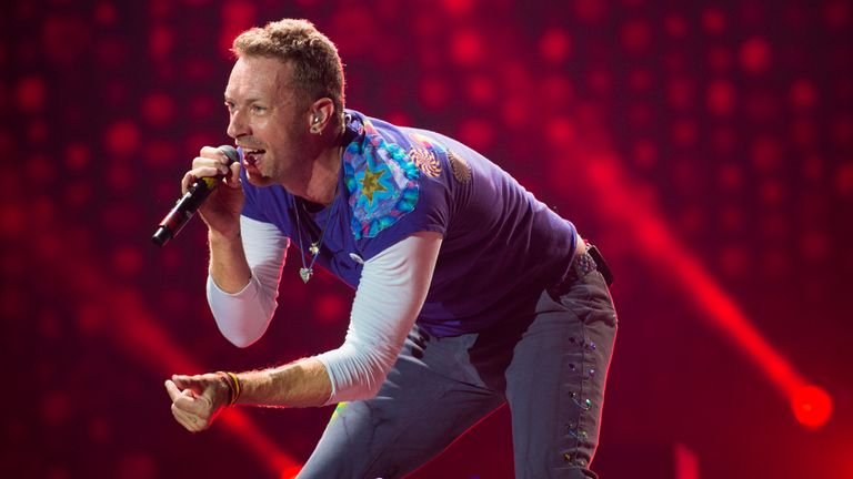 Chris Martin, the frontman of Coldplay.  Pic: AP