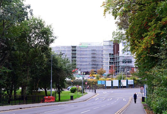 The Hadfield Wing of Sheffield Northern General Hospital during construction.