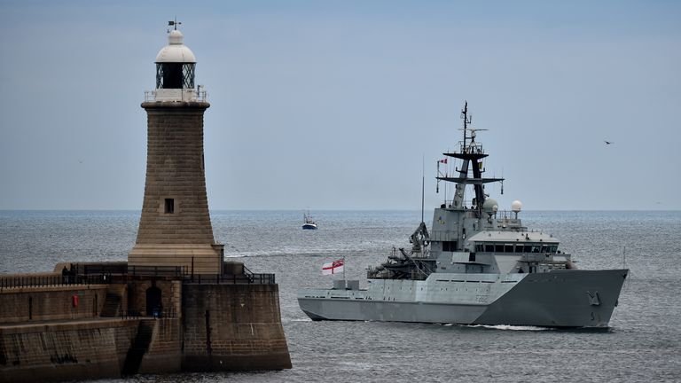 Four Royal Navy boats are on standby