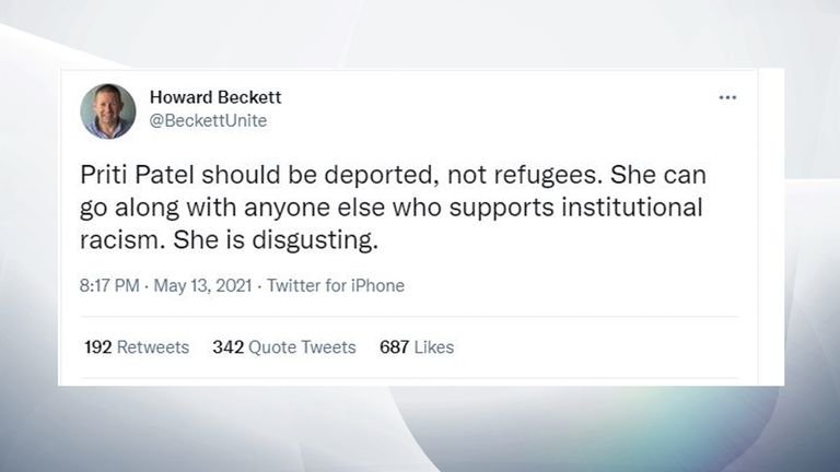 Howard Beckett deleted the tweet