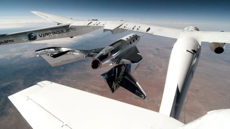 VSS Unity's rocket motor sent ship and two pilots into space