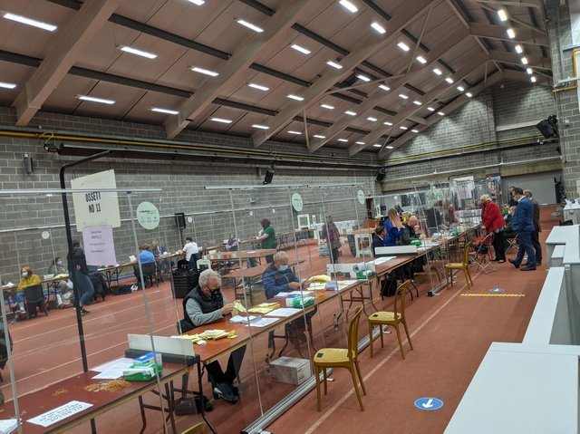 The socially distancing count took place in Thornes Park throughout Friday.