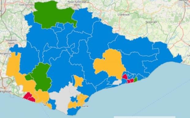The Argus: Council map for East Sussex
