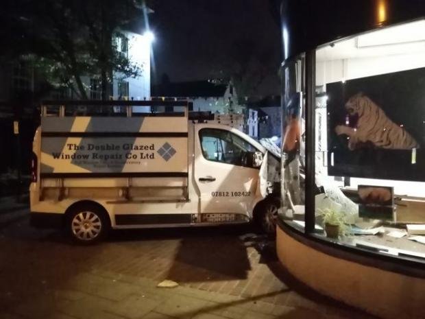 The Argus: the van slammed into the front of the Worthing Art Gallery