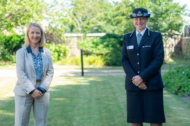 The Argus: Sussex Police and Crime Commissioner Katy Bourne and Police Chief Jo Shiner