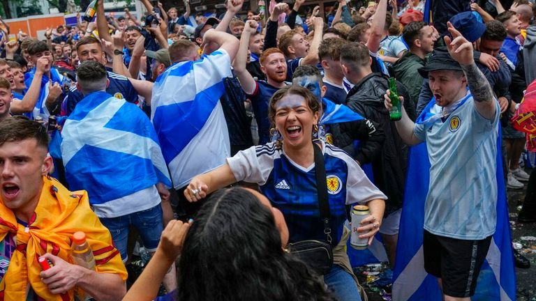 Scotland fans in Leicester Square
