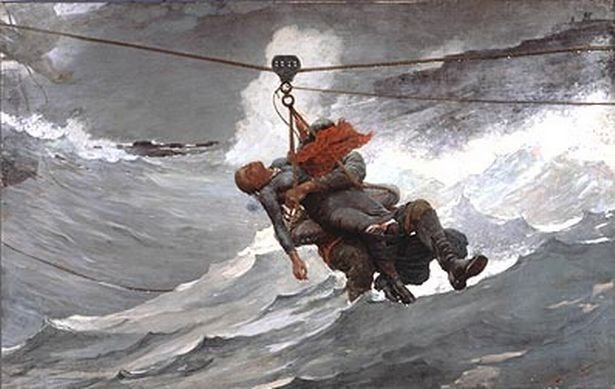 Life line painting by Winslow Homer