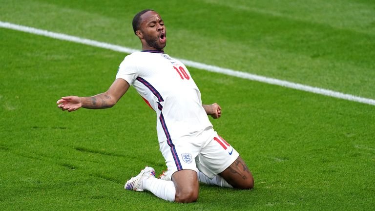 Raheem Sterling's header put England ahead in the first half