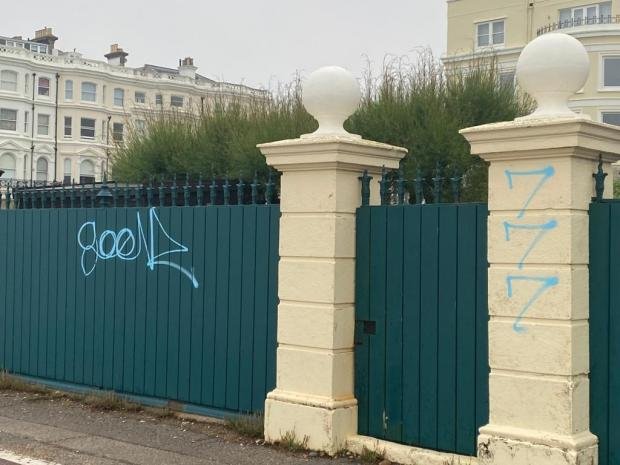 The Argus: Graffiti could be seen on the walls and fences along the Hove seafront
