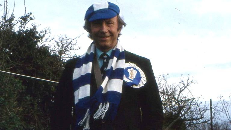 Walter with rosette - all set for the 1978 FA Cup final in Ipswich Town 