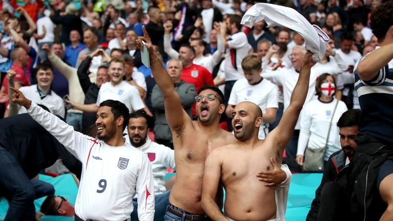 40,000 fans watched England knock Germany out of Euro 2020