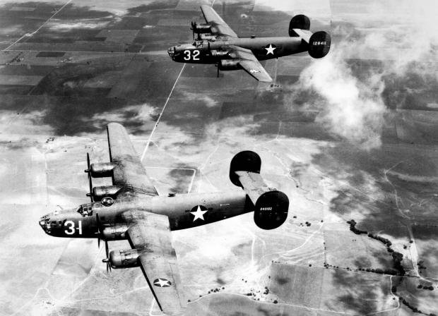The Argus: US Air Force photo of a Consolidated B-24 Liberator taken in the 1940s