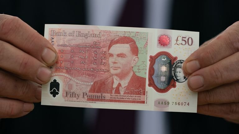 The new £ 50 banknote starring war hero Alan Turing