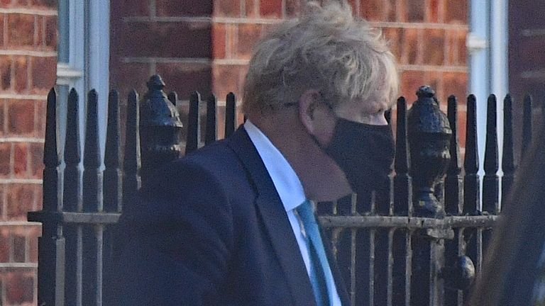 Boris Johnson did not respond to questions about Mr Hancock
