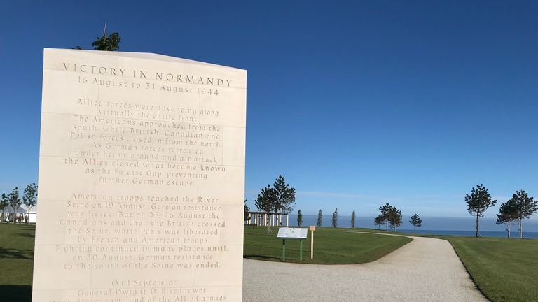The British Normandy Memorial honors those who lost their lives under British command in Normandy 77 years ago
