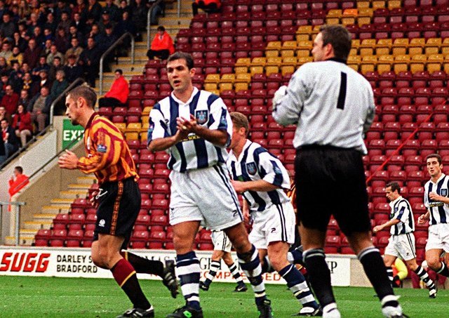 Alan Miller: Back in his West Bromwich days against Bradford City.