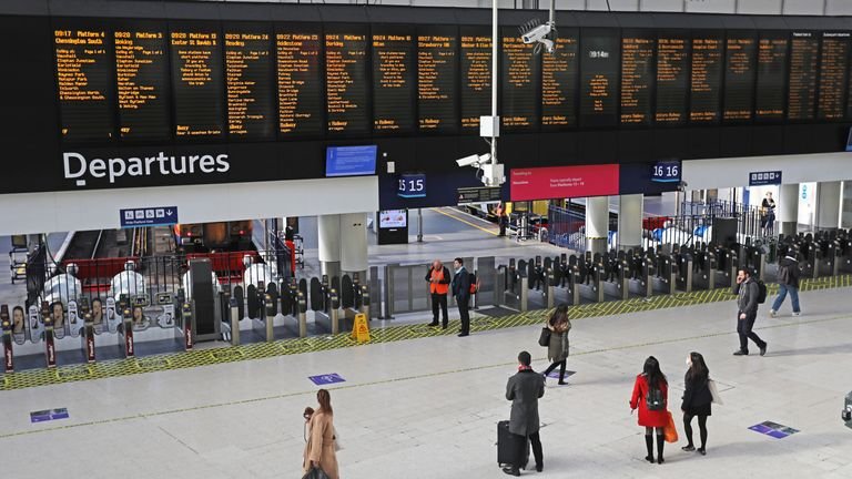 Demand for rail services has fallen by as much as 69% on some routes