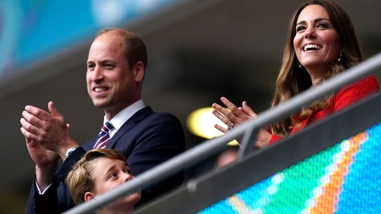 Prince William, Prince George and Princess Kate were in attendance as England beat Germany 2-0