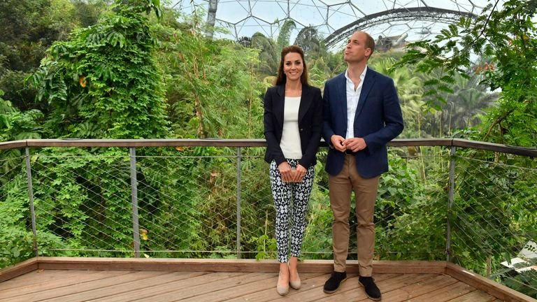 William and Kate on a previous visit to the Eden Project in September 2016
