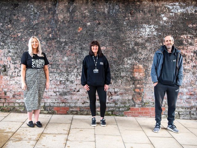 Leah Charlson, Liz Knight and Scotty Bell, who have been recruited for Simon On The Streets Photo: Sam Toolsie