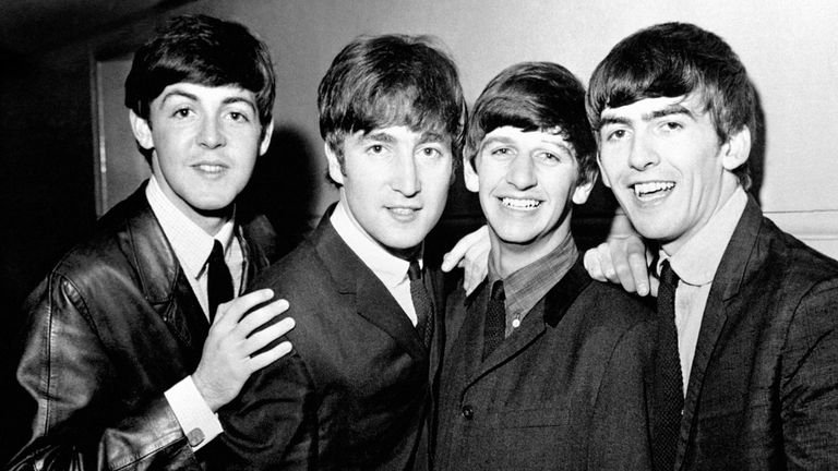 The Beatles in 1963 (LR) Paul McCartney, John Lennon, Ringo Starr and George Harrison