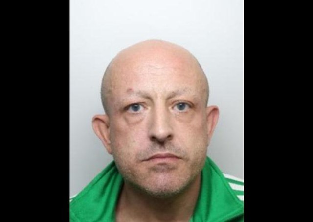 Terry Hutley, 45, formerly of Bradley Street, Sheffield, was jailed for 12 months after his DNA was traced from clothes he left at the crime scene.