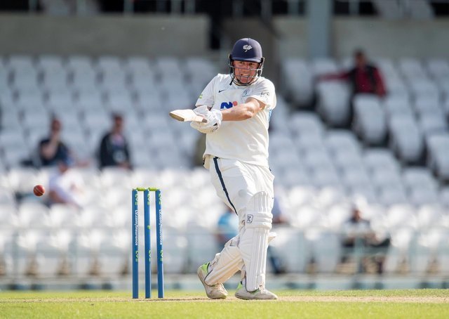Gary Ballance from Yorkshire is heading half a century against Sussex.  Image by Allan McKenzie / SWpix.com