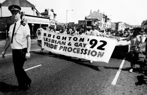 The Argus: Simon Dack's photograph of the Pride March in 1992 
