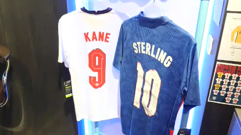 Shirts are in high demand at the Fanatics store in Wembley 