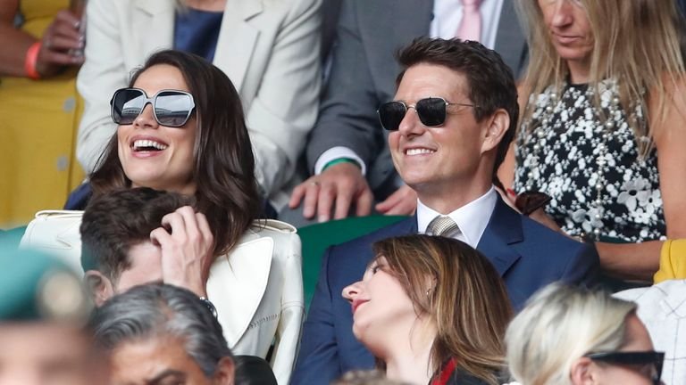 Hayley Atwell and Tom Cruise were also spotted in the women's final.  Photo: Reuters