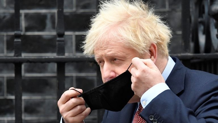 Boris Johnson wants to ease restrictions on face masks as of July 19.  Photo file