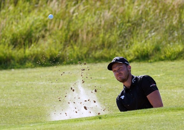 English Danny Willett comes out of a bunker on the 6th. Image: PA