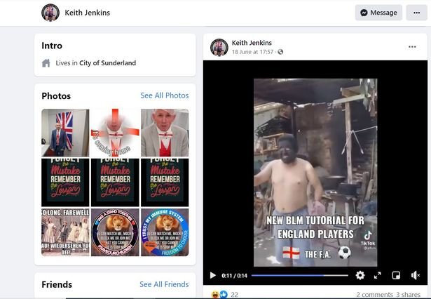 Screenshots of the video Councilor Keith Jenkins shared on Facebook