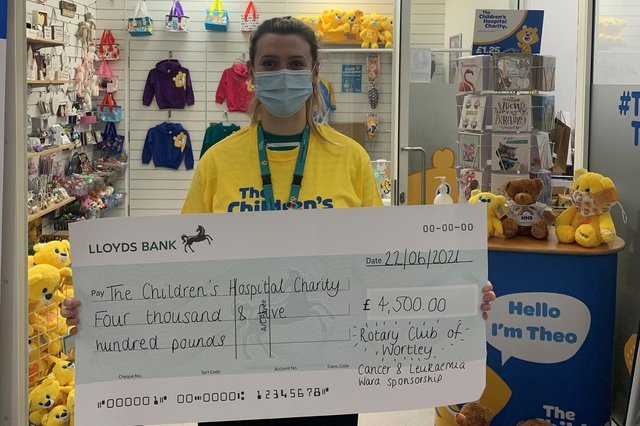 The Wortley Rotary Club raised £ 4,500 for the Sheffield Children's Hospital charity.