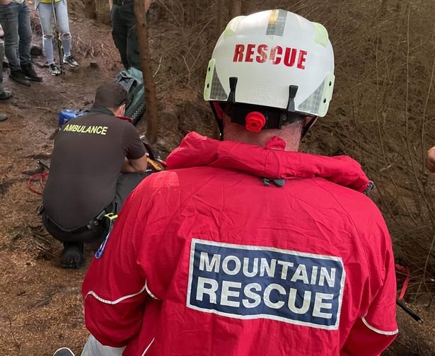 The Mountain Rescue Team rescued a walker with an injured leg in Thrunton Woods.