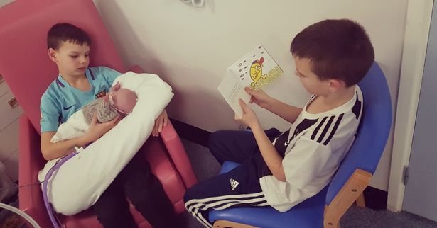 Big brothers Cory and Harry used to read to Frankie at the RIV neonatal unit during her short life