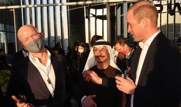 William Hague, patron de DP World avec le sultan Ahmed bin Sulayem et le prince William