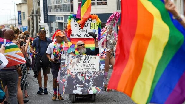 The Argus: Mr Montague at the last Pride parade in 2019