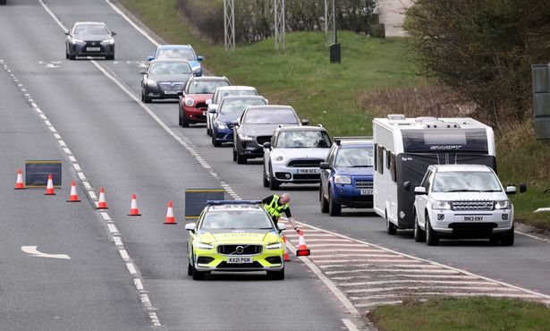 Police have closed the A1 near Morpeth following an accident involving two vehicles